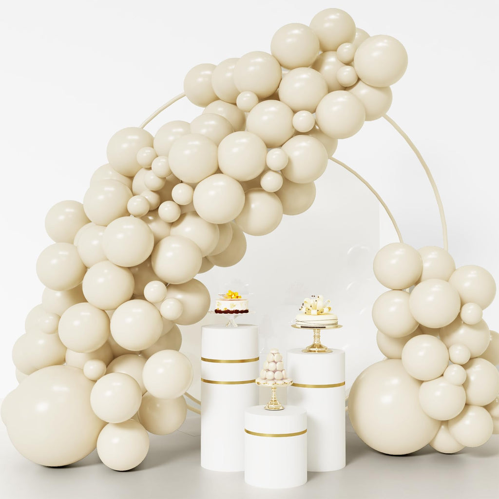 92-teiliges Ballon-Set in Creme & Beige – verschiedene Grössen