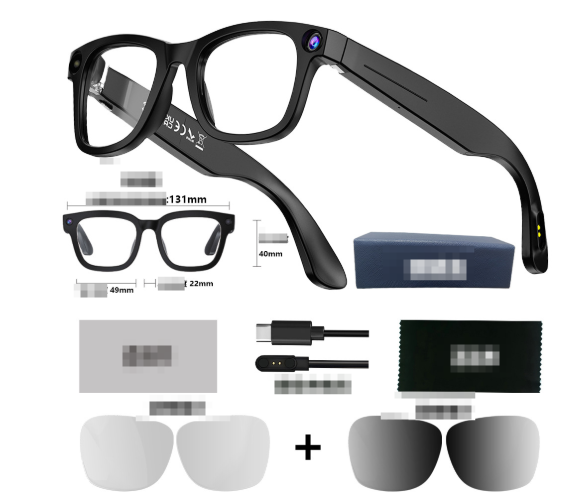 KI Smart Glasses mit HD-Kamera – Übersetzung & Sprachsteuerung