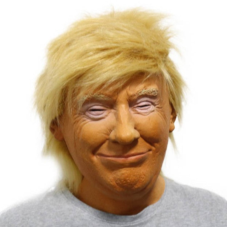 Halloween-Maske im Donald-Trump-Look – Gold