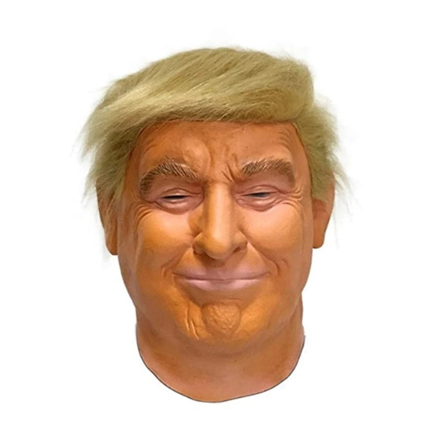 Halloween-Maske im Donald-Trump-Look – Gold