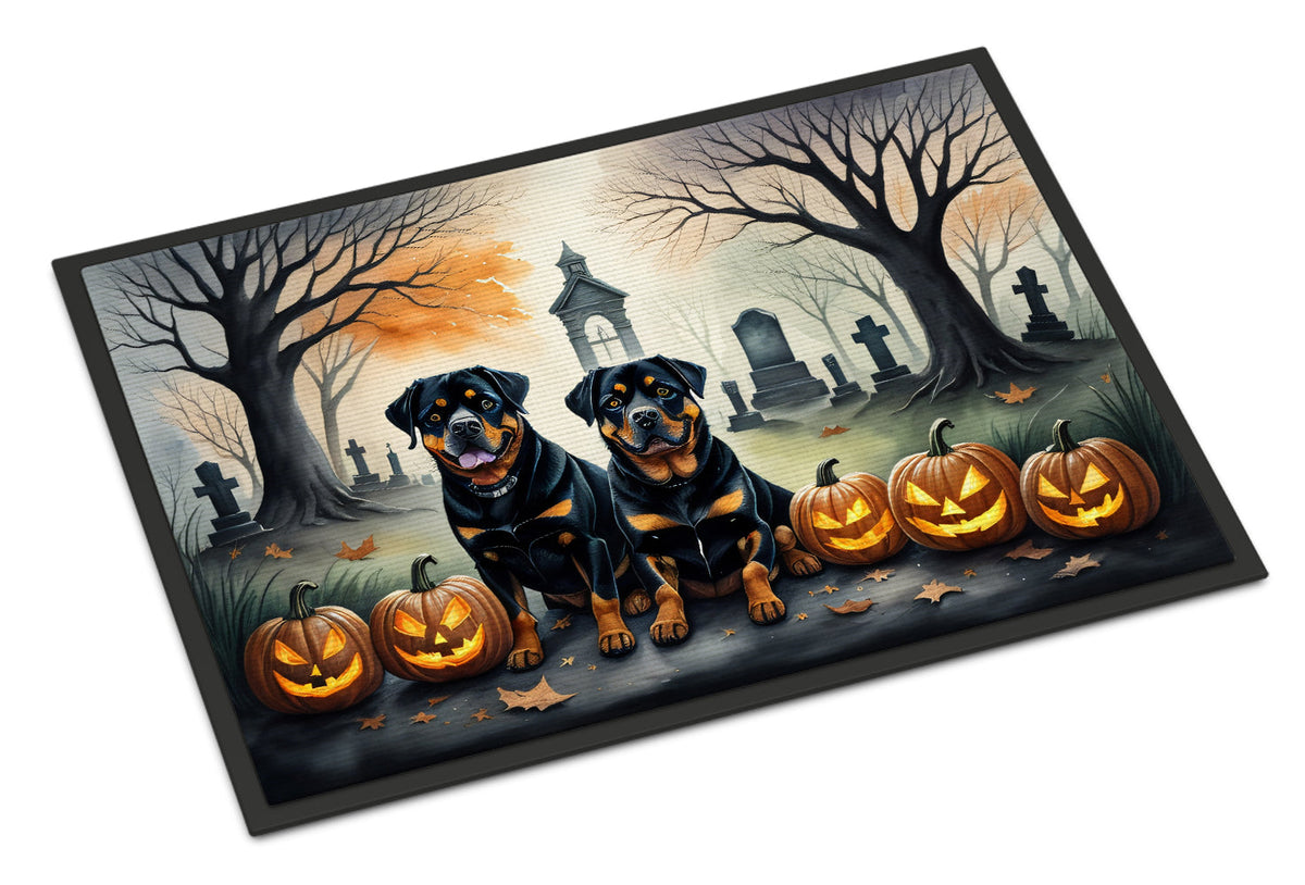 Halloween-Fussmatte mit Rottweiler-Motiv – 46 × 69 cm