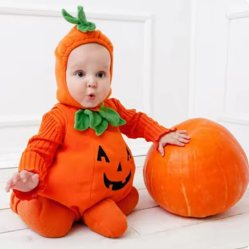 Baby Kürbis-Kostüm für Halloween – Orange
