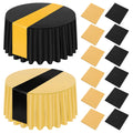 12-teiliges Tischdeko-Set Schwarz & Gold – für 6 Tische