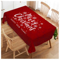 Weihnachtliche Tischdecke mit Tannenbaum-Motiv – Rot
