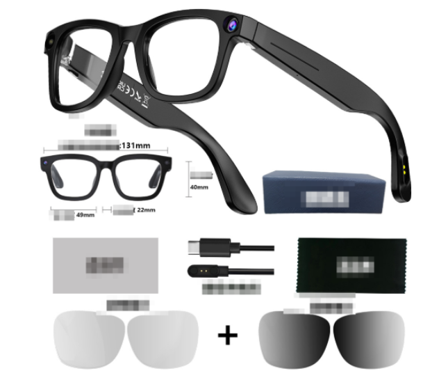 KI Smart Glasses mit HD-Kamera – Übersetzung & Sprachsteuerung