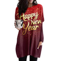 Damen Silvester-Shirt mit Langarm – Rot