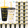 48er-Set Partybecher mit Deckel & Strohhalm – 710 ml