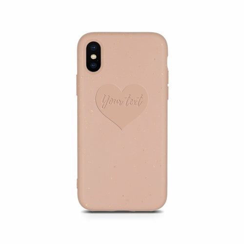 Personalisierte Handyhülle Pastellrosa – Biologisch abbaubar 🌿💗