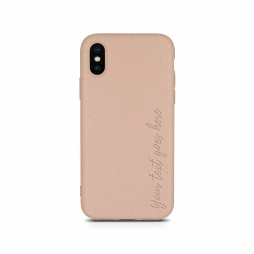 Personalisierte Handyhülle Pastellrosa – Biologisch abbaubar 🌿💗