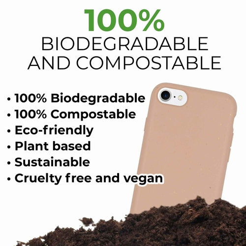 Personalisierte Handyhülle Pastellrosa – Biologisch abbaubar 🌿💗