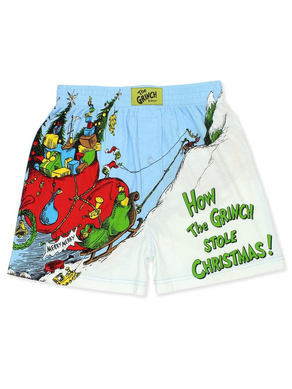 Grinch Weihnachts-Boxershorts – 100 % Baumwolle 🎄💚