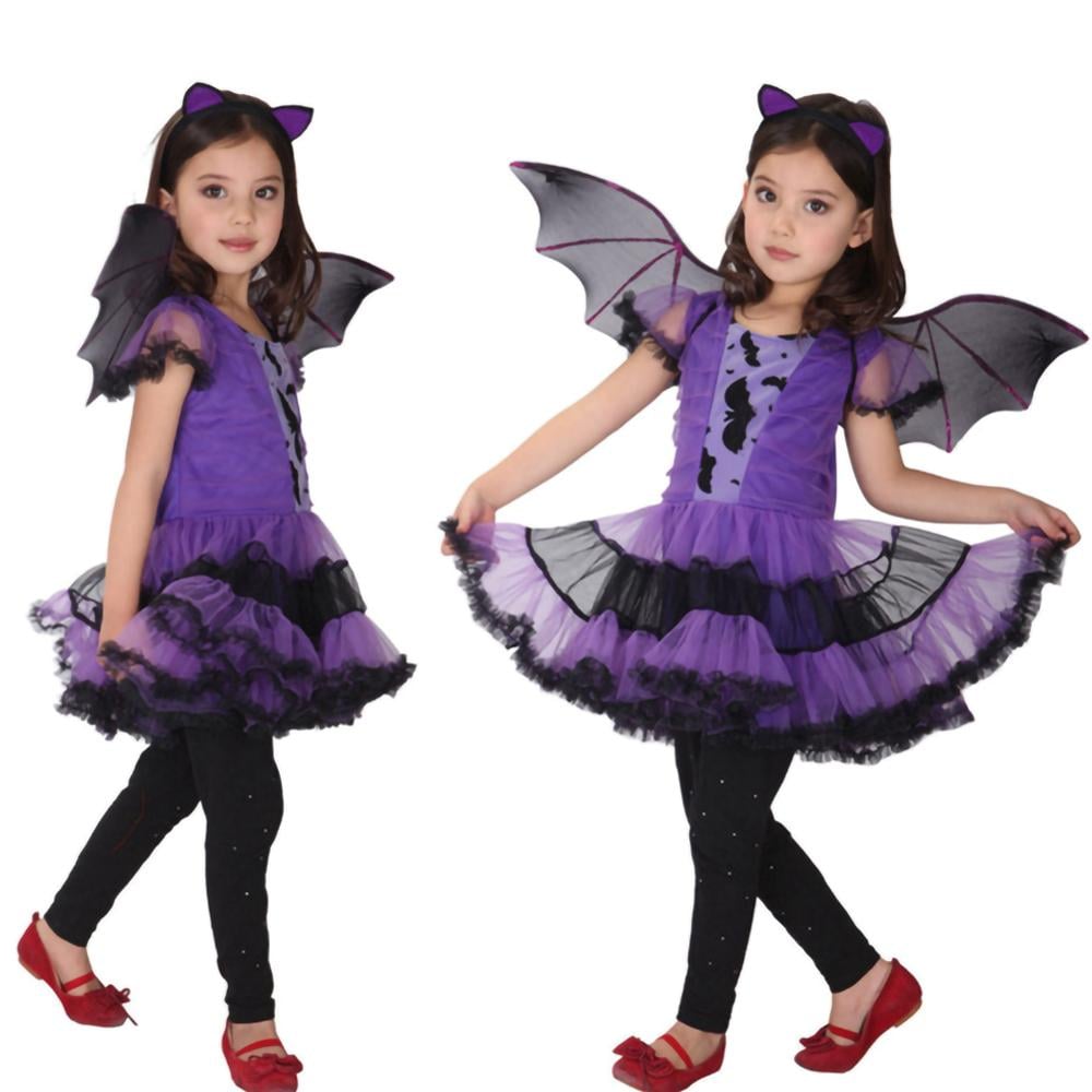 Halloween-Kostümkleid für Kinder – Lila