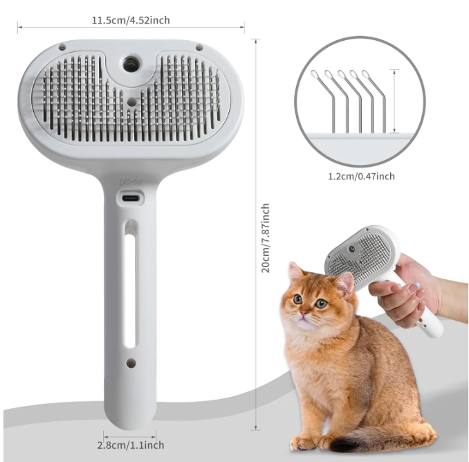 Fellpflegebürste mit Sprühfunktion – Für Hunde & Katzen