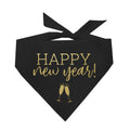 Silvester-Hundehalstuch Schwarz – Happy New Year