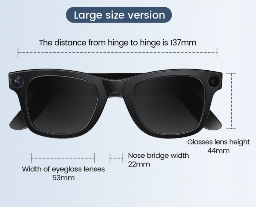 KI Smart Glasses mit HD-Kamera – Übersetzung & Sprachsteuerung