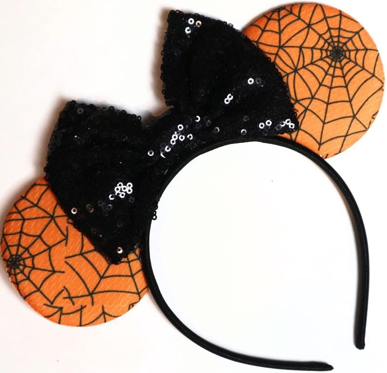 Halloween Haarreif mit Katzen- & Mausohren – Orange/Schwarz