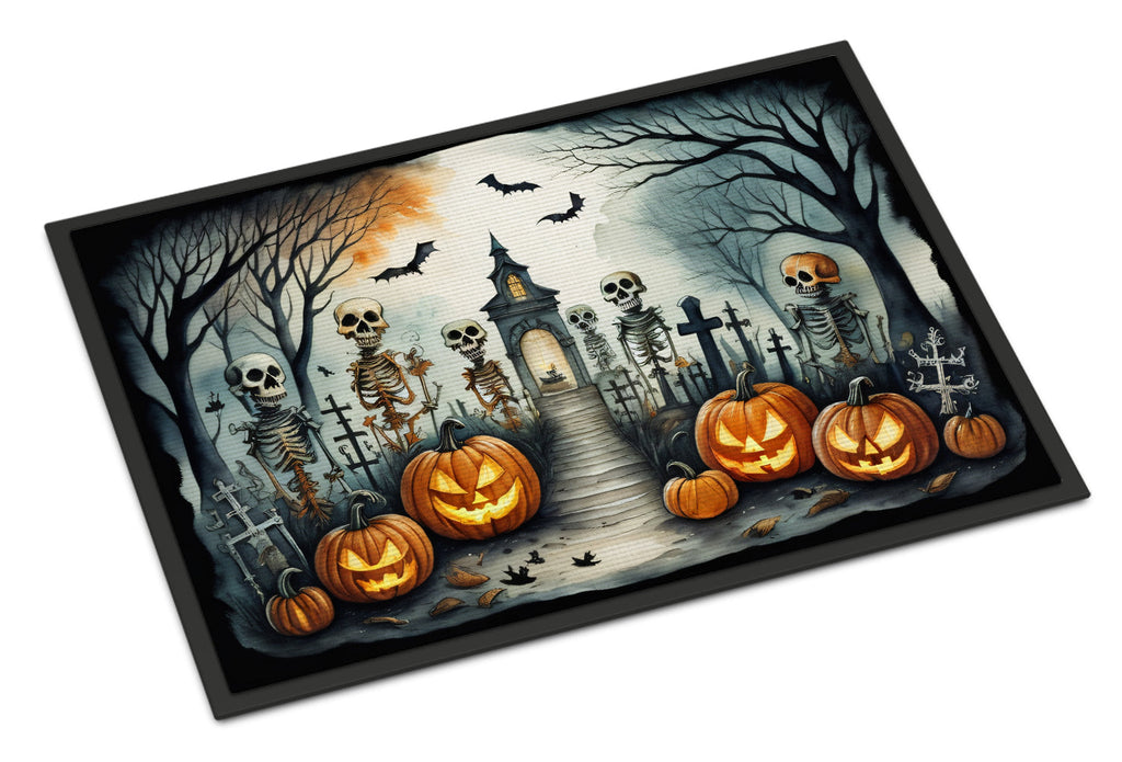 Halloween-Fussmatte mit Skelett-Motiv – 46 × 69 cm
