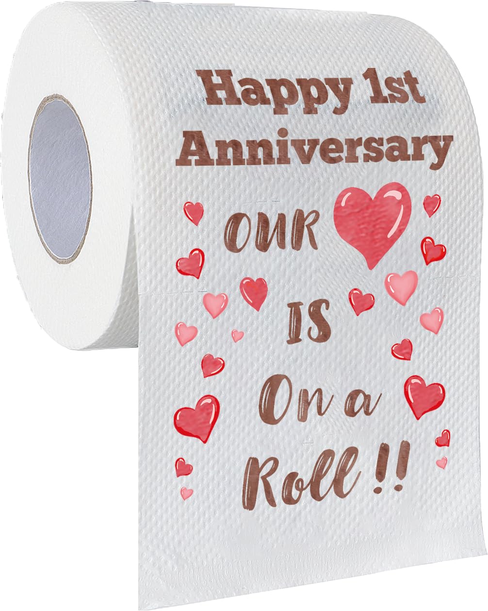 Lustiges Toilettenpapier zum 1. Jahrestag – bedruckte Geschenkrolle