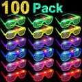 100er-Set LED Partybrillen – Leuchtbrillen mit 3 Lichtmodi